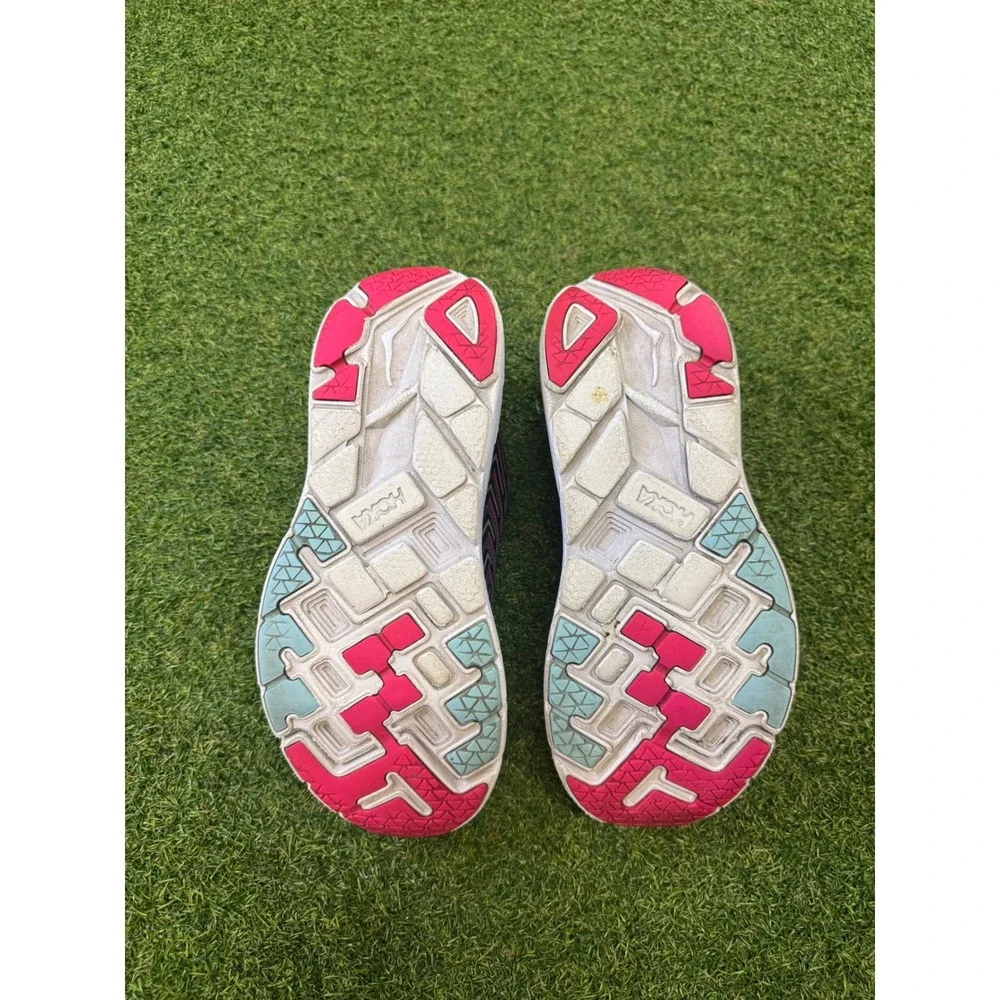 Hoka One One Clifton 4 Womens Running Shoes Grey Pink 1016724 CRAS Size 8.5